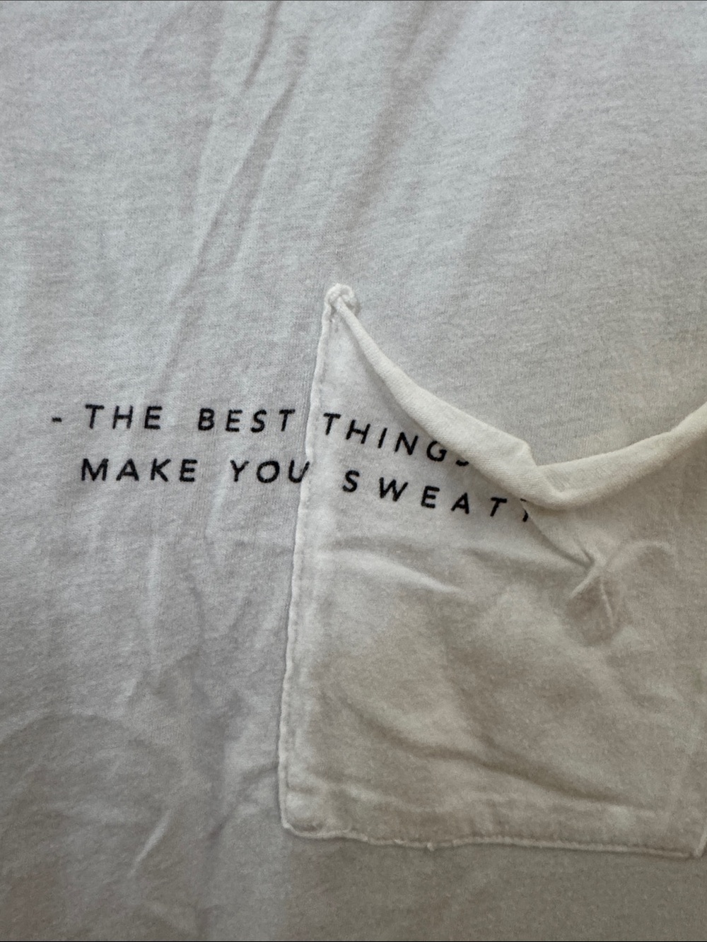 good hYOUman Light Gray Pocket Tee with Text